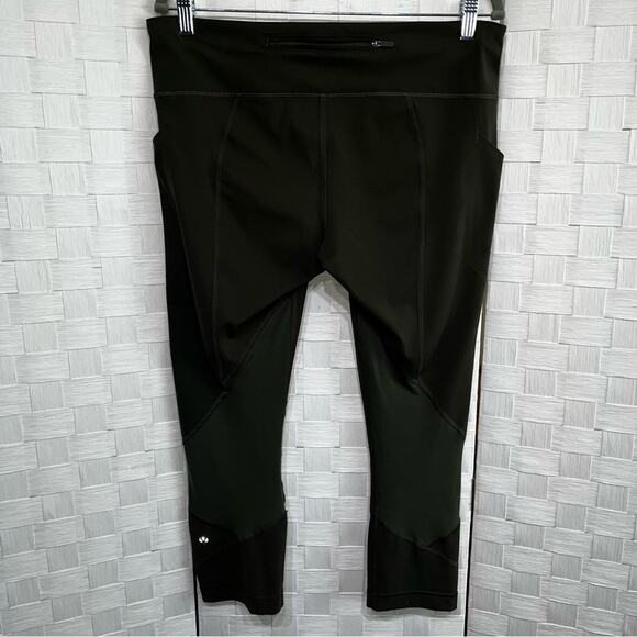 Lululemon Women’s Pace Rival Crop Full On Luxtreme 22" Dark Olive Size 10 Soft - Picture 9 of 11